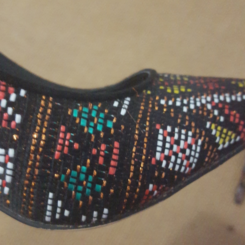 Mix No. 6 multicolor fabric heels - Picture 7 of 11